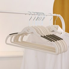 White Rabbit Cotton 設計款防滑衣架, 30個, 白色 + 灰色