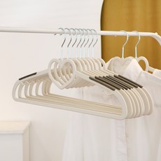 White Rabbit Cotton 設計款防滑衣架 可愛款, 30個, 白色 + 灰色