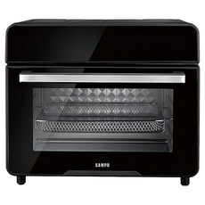 sampo 聲寶 22l不鏽鋼碳素雙發熱氣炸電烤箱kz-ka22b, 1入, KZ-KA22B