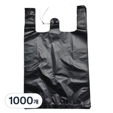부국비닐봉투 일반마트봉투 2호 검정, 5L, 1000개