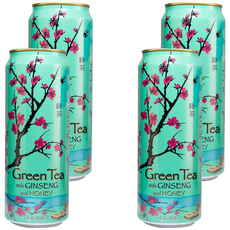 Arizona 亞歷桑納 蜂蜜人蔘綠茶 650ml, 4罐