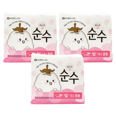 GOODFEEL Soonsu系列 日用超薄蝶翼衛生棉 一般型, 24cm, 18片, 3包