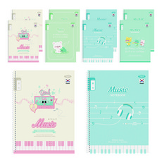 PENPIA 1000 彈簧 3-6年級音樂共用 小學筆記本 10入, 隨機出貨, 1個