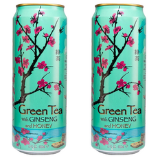 Arizona 亞歷桑納 蜂蜜人蔘綠茶 650ml, 2罐