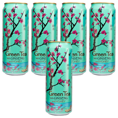 Arizona 亞歷桑納 蜂蜜人蔘綠茶 650ml, 5罐