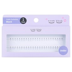 깜빡 인조 가닥속눈썹 패키지버전 언더 1기둥, 블랙, 1개
