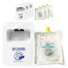 Morning Dew 馬桶座墊清潔器分配器 白色 + 清潔液補充包 800ml 套組, 4套, 請參考詳細說明