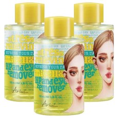 AriuL 艾藜兒 台灣公司貨 淨膚保濕眼唇卸妝油, 3個, 100ml