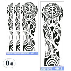 PartyBok.com 長版大型紋身貼紙, MB12, 8個