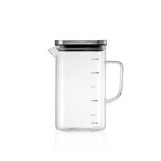 르베르폴리세 스텐 뚜껑 사각 내열 물병, 투명, 1300ml, 1개