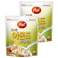 포스트 고소한 아몬드 후레이크 시리얼, 1kg, 2개