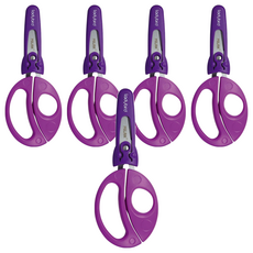 MILAN 小瓢蟲學童安全可攜式剪刀 含刀柄套**, 紫色, 5支