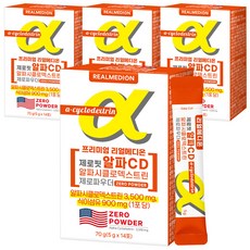 리얼메디온 제로핏 알파 CD 알파시클로덱스트린 제로파우더 난소화성말토덱스트린 14p, 4개, 70g