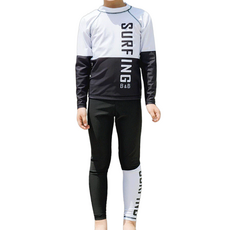 兒童兄妹長袖防曬泳衣套裝 SURFING