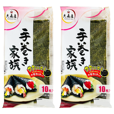 ohmoriya 大森屋手捲家族海苔 10枚入, 15g, 2包