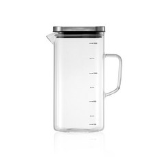 르베르폴리세 스텐 뚜껑 사각 내열 물병, 투명, 1600ml, 1개