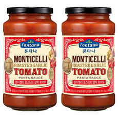 豐塔納蒙蒂切利烤大蒜番茄意大利麵醬, 600g, 2瓶