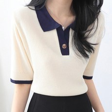Zenit 女款 Sulli 翻領短袖針織衫 n1702
