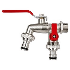 HINBA 庭院用洗衣機型雙水龍頭, 1個