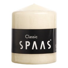 SPAAS 無香圓柱蠟燭, 米色, 350g, 1個