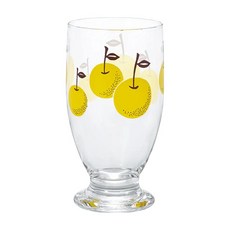 ADERIA RETRO SHIMOYAMA 昭和浪漫低座玻璃杯 133 x 72mm 335ml, 梨子 透明, 1個