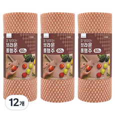 youhouse 好擦拭的棕色捲筒抹布, 12個, 60入