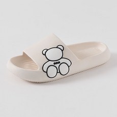 Chaakan Shoes 橡膠小熊拖鞋 SPRBR2e203, White, L(250~255mm)