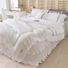 AronHouse 荷葉邊素色寢具組