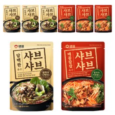 샘표 매콤칼칼 샤브샤브 육수 200g 4p + 담백한 샤브샤브 육수 200g 4p, 1세트