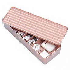 차이나다 케이블 정리함, 1개, 핑크