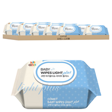 comet Light Plus系列 嬰幼兒濕紙巾 掀蓋式 120張, 10包
