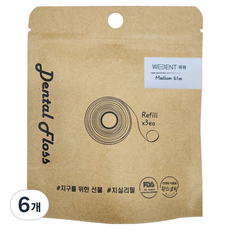 위덴 치실 중간실 리필, 3개입, 6개