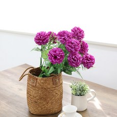 JOART 12朵大球菊人造花束, 紫色