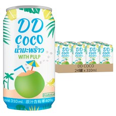 DD COCO 果粒椰子汁, 310ml, 24罐