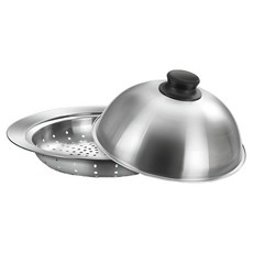 Kitchen-Art 不鏽鋼圓頂鍋蓋蒸盤組, 24~28cm, 1組