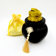 生活智慧風水蟾蜍鹽罐, 黑色