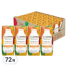 상하목장 주스 사과오렌지케일, 125ml, 72개