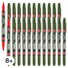 라인플러스 물로 지우는 수성 OHP 펜 M B, 적색, 96개