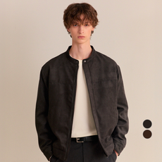MIND BRIDGE 男士立領麂皮卡車司機夾克 MZJP6102