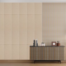 딩동펫 고양이 리폼 벽지 폼 블록 평판형 스크래치, 베이지, 2개