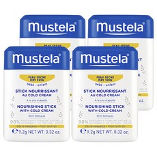 mustela 慕之恬廊 慕之幼高效唇頰雙護膏 通用版, 4個, 9.2g