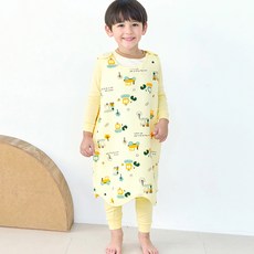 메이키즈 유아동 주니어 옐로우트랙터 수면조끼