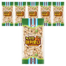 청우식품 녹차맛 마카로니, 155g, 6개