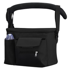 LUAV 嬰兒車整理袋 尿布收納盒, 黑色, 1個