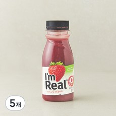아임리얼 스트로베리 주스, 190ml, 5개