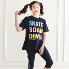 兒童透氣滑板風寬鬆版短袖上下套裝