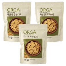 ORGA 烤箱烘烤更清淡的國產豆豆腐零食, 65g, 3個