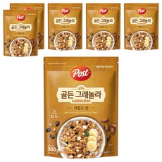 Post 黃金格蘭諾拉穀物麥片 香醇杏仁, 360g, 6包