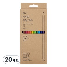아이비스 비비드 연필 세트 HB SP12036, 혼합색상, 20세트
