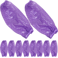 泰坦 實用防水袖套 10入, 紫色